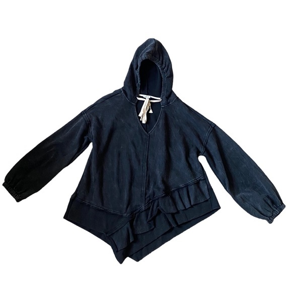 POL Tops - POL A symmetrical v neck sweater hoodie acid wash